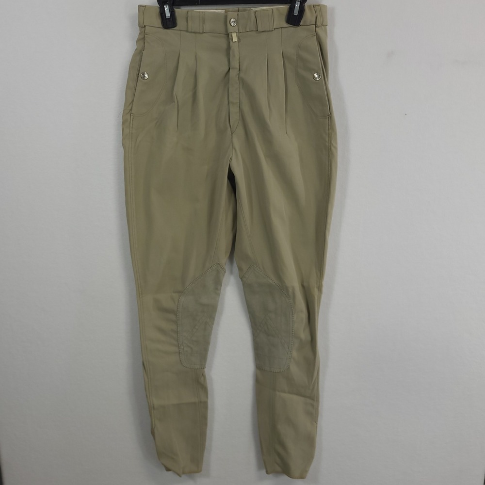 Pikeur Riding Breeches Mens 36L Tan Equestrian Multi-Stretch Knee Patch Pants